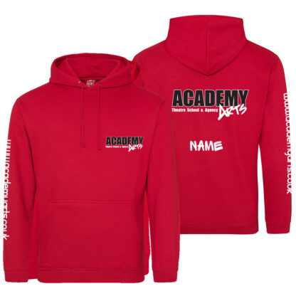academy arts unisex red hoodie