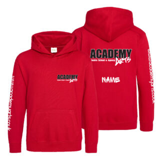academy arts childrens red hoodie