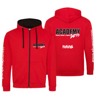 academy arts adults varsity zipped hoodie